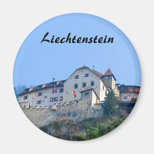 Aimant Château du Liechtenstein en Souvenir Vaduz (Devant)