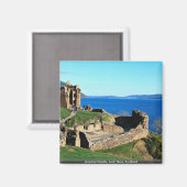 Aimant Château d'Urquhart, Loch Ness, Ecosse (Recto/Verso)