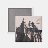 Aimant Château fortifié par deux Ponts (Recto/Verso)