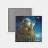 Aimant Château Imaginaire Lune Paysage (Recto/Verso)