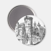 Aimant Château médiéval (Recto/Verso)