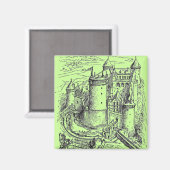 Aimant Château médiéval (Recto/Verso)