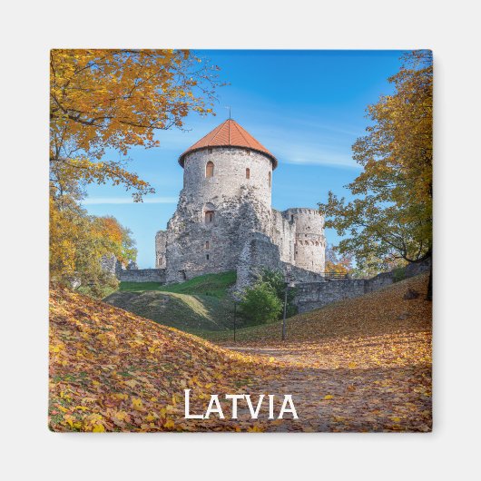 Aimant Château médiéval entouré de forêt (Devant)