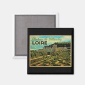 Aimant Château vintage de Villandry Loire (Recto/Verso)