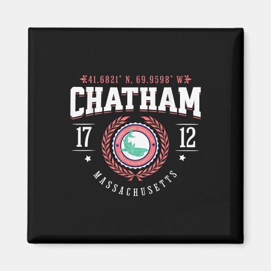 Aimant Chatham Ma Cape Cod Souvenir Plage requin Nautique (Devant)