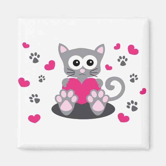 Aimant chaton chaton animal mignon doux (Devant)