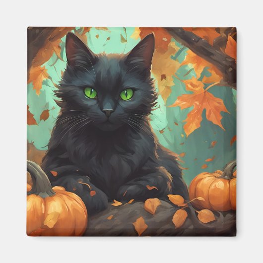 Aimant Chaton d'automne (Devant)