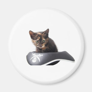 Aimant Chaton de pirate informatique