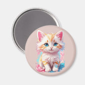 Aimant Chaton Mignon Coloré Kawaii (Recto/Verso)