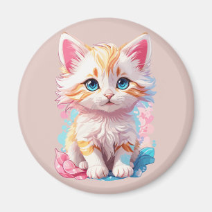 Aimant Chaton Mignon Coloré Kawaii