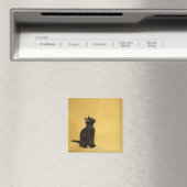 Aimant Chaton noir en col (In Situ (Lave-vaisselle))