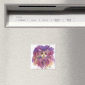 AIMANT CHATON VIOLET, PORTRAIT DE CHAT (In Situ (Lave-vaisselle))