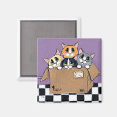 Aimant Chatons de commande de courrier dans une peinture  (Recto/Verso)