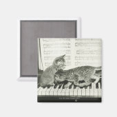 Aimant Chatons Jouer au piano (Recto/Verso)