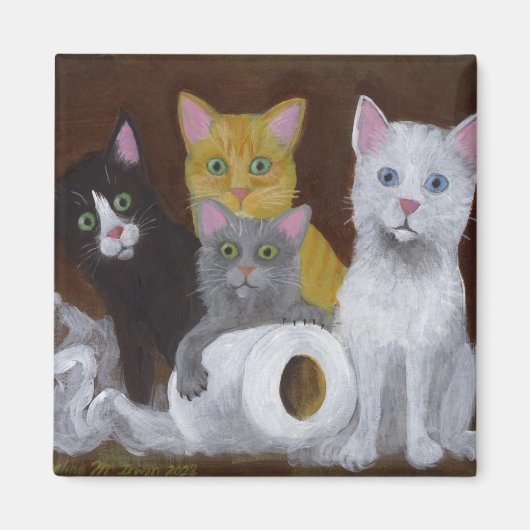 Aimant Chatons Joueurs (Devant)