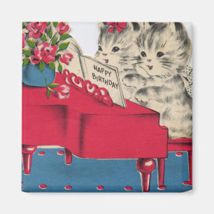 Aimant Chatons musicaux d'anniversaire
