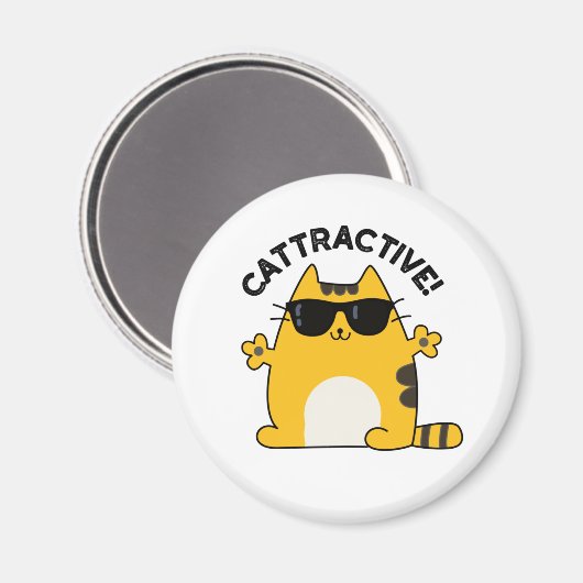 Aimant Chatouilleux Amusant Chat Pun (Recto/Verso)