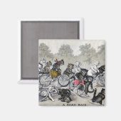 Aimant Chats à vélo (Recto/Verso)
