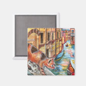 Aimant Chats À Venise (Recto/Verso)
