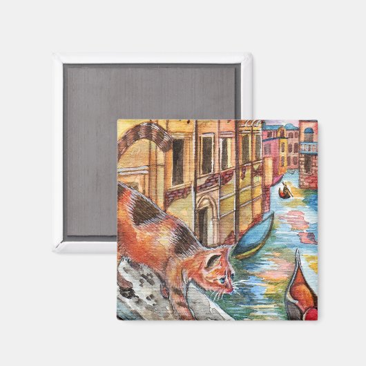 Aimant Chats À Venise (Recto/Verso)