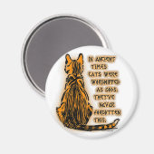 Aimant Chats adorés comme dieux (Recto/Verso)