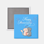 Aimant Chats Anniversaires Amoureux (Recto/Verso)