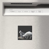 Aimant Chats avec bol de nourriture (In Situ (Lave-vaisselle))