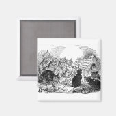 Aimant Chats chanteurs vintage (Recto/Verso)