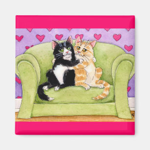 Aimant Chats dans l'aimant mignon d'amour