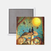 Aimant Chats de champignons (Recto/Verso)