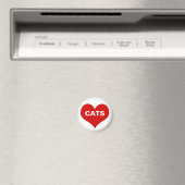 Aimant Chats de coeur (Amour) (In Situ (Lave-vaisselle))