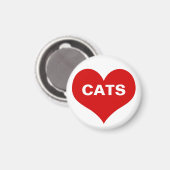 Aimant Chats de coeur (Amour) (Recto/Verso)