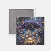Aimant Chats de combat de boss de jeu vidéo Guild Downs B (Recto/Verso)