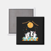 Aimant Chats De Fête Dansant Sous Disco Ball (Recto/Verso)