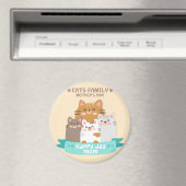 Aimant Chats de la Fête des Mères (In Situ (Lave-vaisselle))