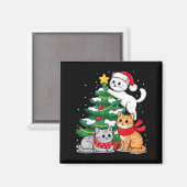 Aimant Chats de l'Arbre de Noël Noël (Recto/Verso)