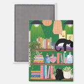 Aimant Chats de librairie (Recto/Verso)