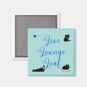 Aimant Chats de Loaf Lounge Vivant (Recto/Verso)