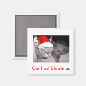 Aimant Chats de Noël (Recto/Verso)