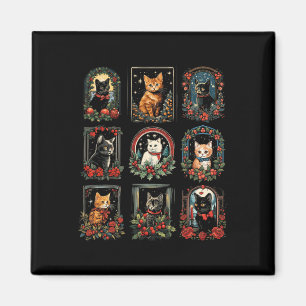 Aimant Chats de Noël vintage Kitten