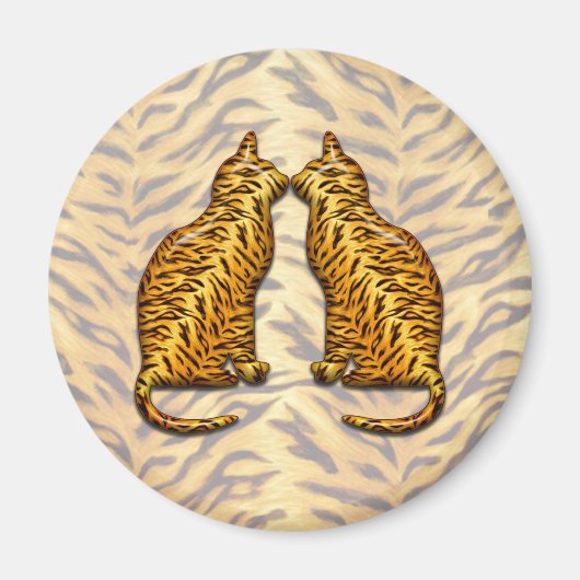 Aimant Chats de tigre (Devant)