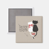 Aimant Chats en amour (Recto/Verso)