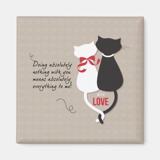 Aimant Chats en amour (Devant)
