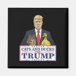 Aimant Chats Et Canards Pour Trump 2024 Chatons Et Canard