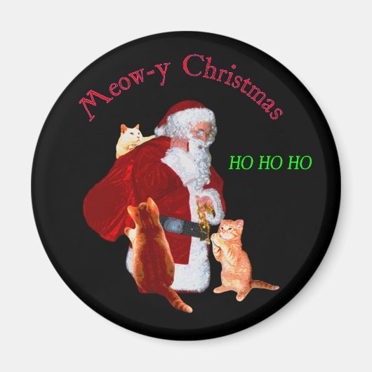 Aimant Chats et Père Noël (Devant)