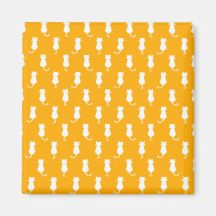Aimant Chats Fantaisistes Forever Chats Blancs Sur Fond T