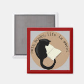 Aimant Chats, Livres, La vie est douce v2 (Recto/Verso)