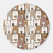 Aimant Chats mignons (Devant)