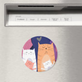 Aimant Chats mignons (In Situ (Lave-vaisselle))