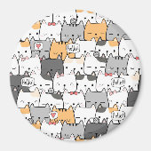 Aimant Chats mignons (Devant)